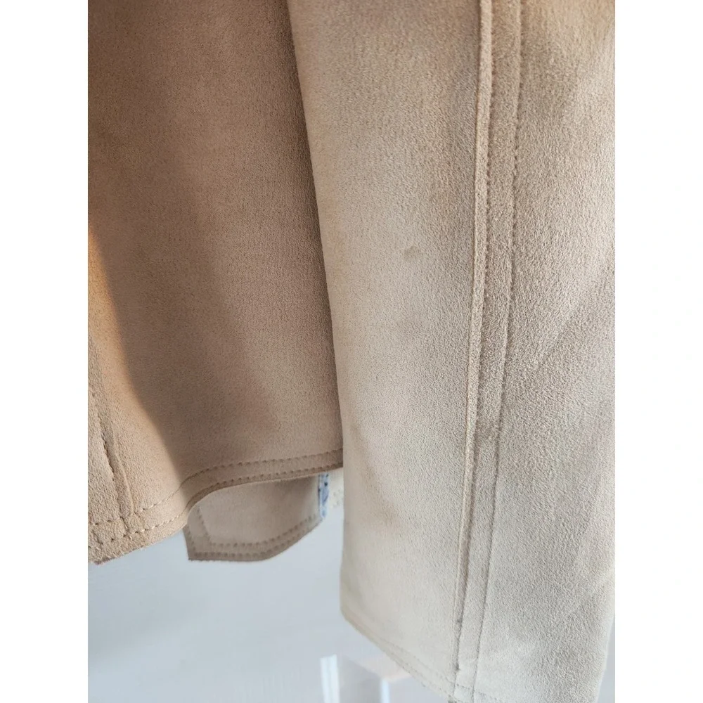 Philosophy Women's Dress Jacket Cream Faux Leather Large - Picture 4 of 6